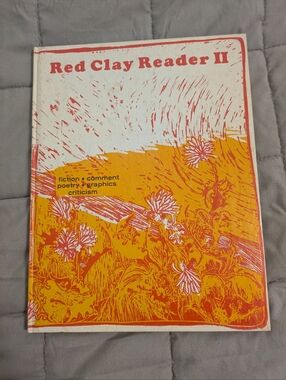 Red Clay Reader II Vintage Floral Hardcover Anthology - Red & Orange 1965